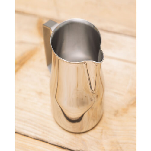 The Original Italian Motta Jug. Solid, stainless steel and easy to clean.